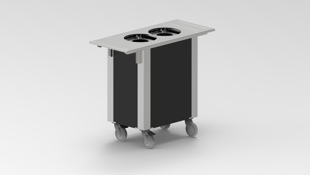 Tallerkendispenser 2 rør