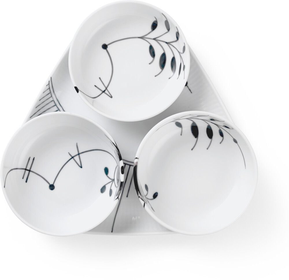 Serveringssæt Sort Mega Riflet