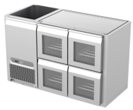 Køledisk 4 skuffer Bar