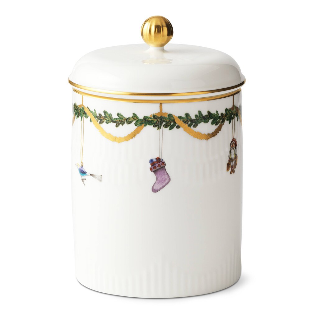 Skål m/låg Stjerne Riflet Jul