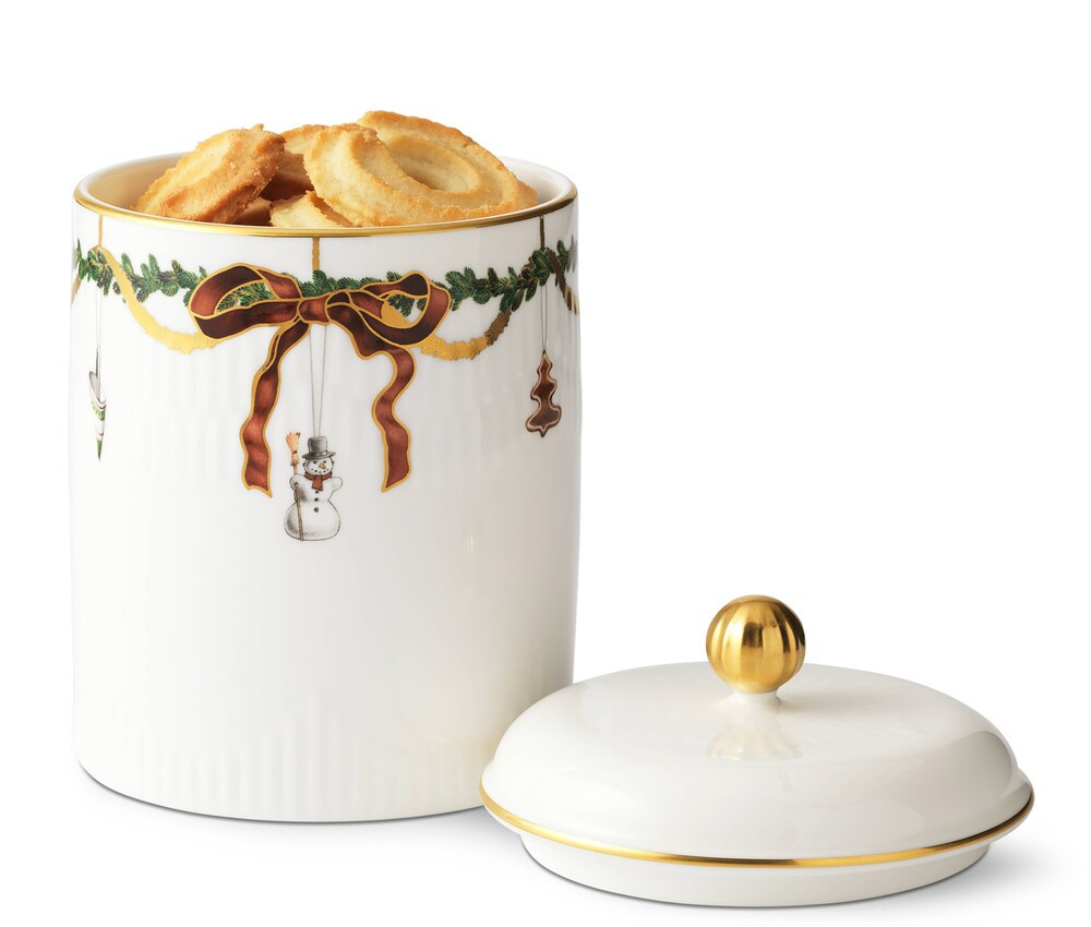 Skål m/låg Stjerne Riflet Jul