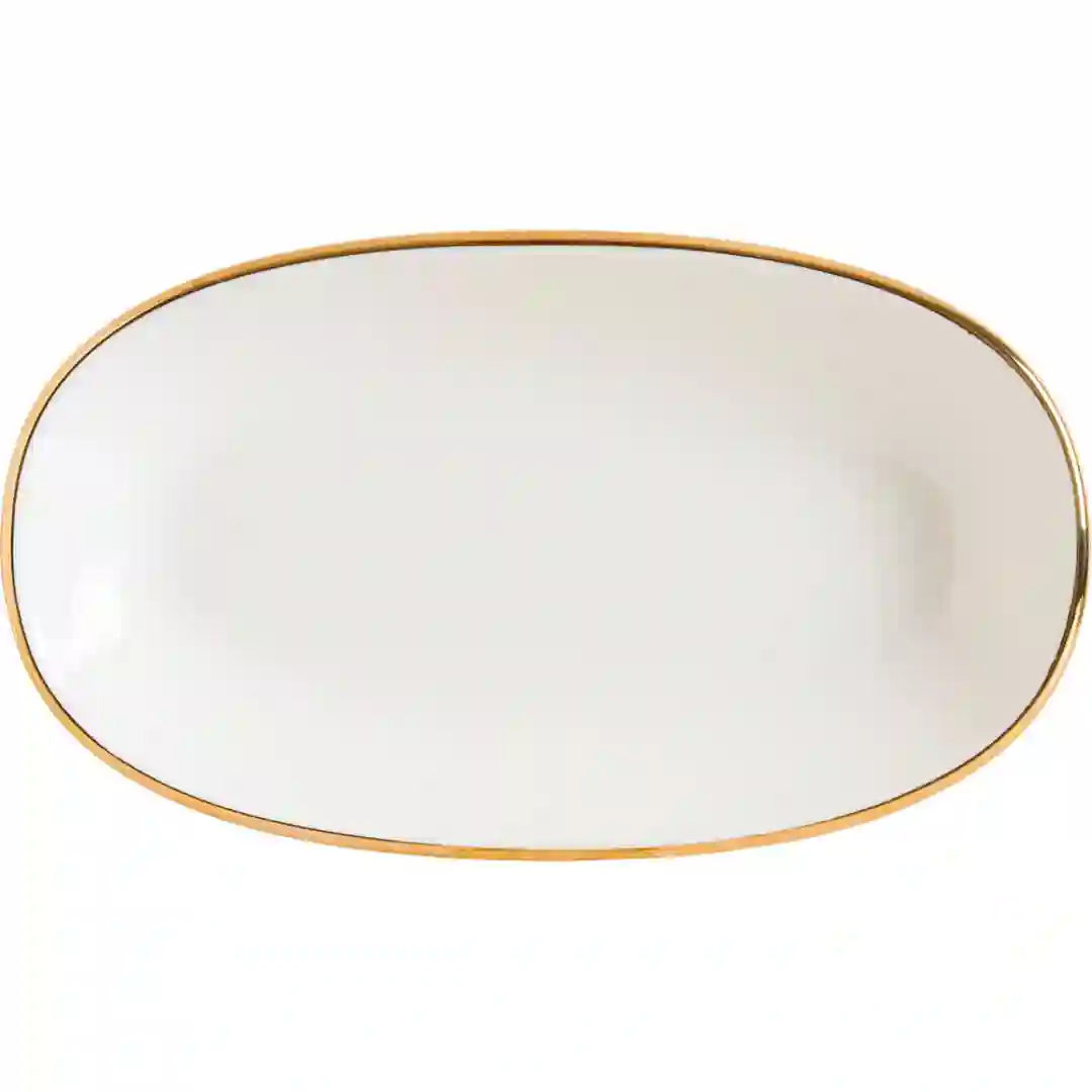 Tallerken Oval Goldline