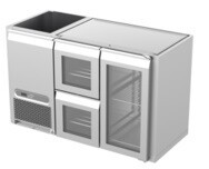 Køledisk 1 dør, 2 skuffer Bar