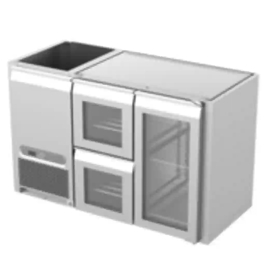 Køledisk 1 dør, 2 skuffer Bar