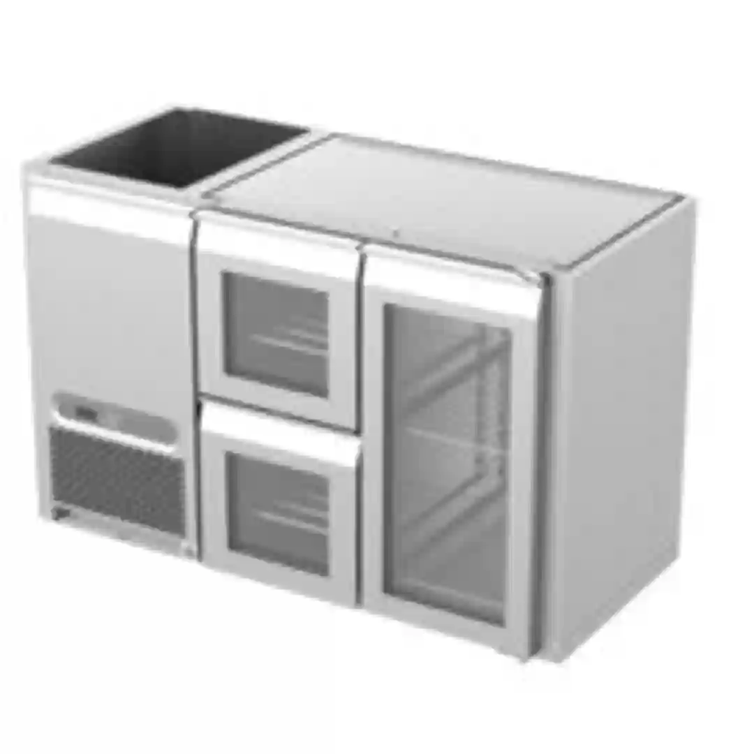 Køledisk 1 dør, 2 skuffer Bar