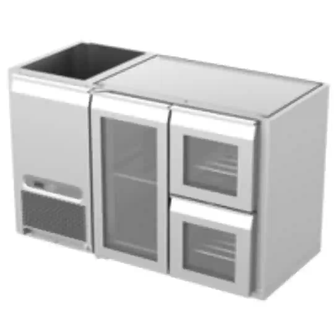 Køledisk 1 dør, 2 skuffer Bar