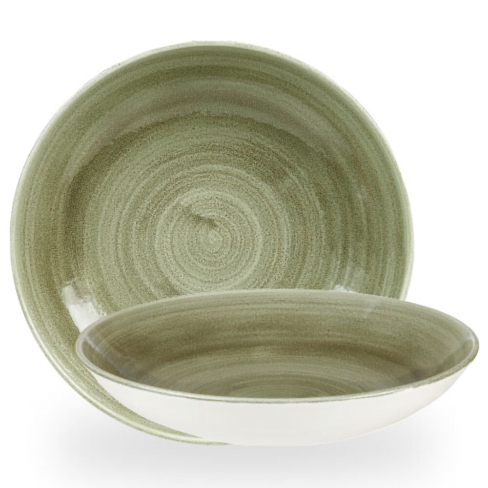 Tallerken Dyb Stonecast Patina