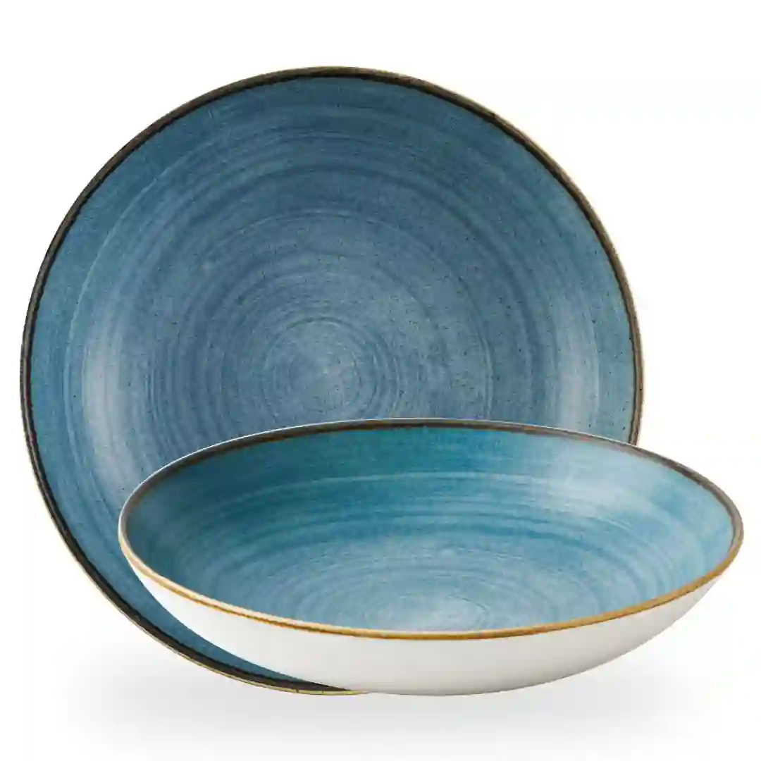 Tallerken Dyb Stonecast Raw