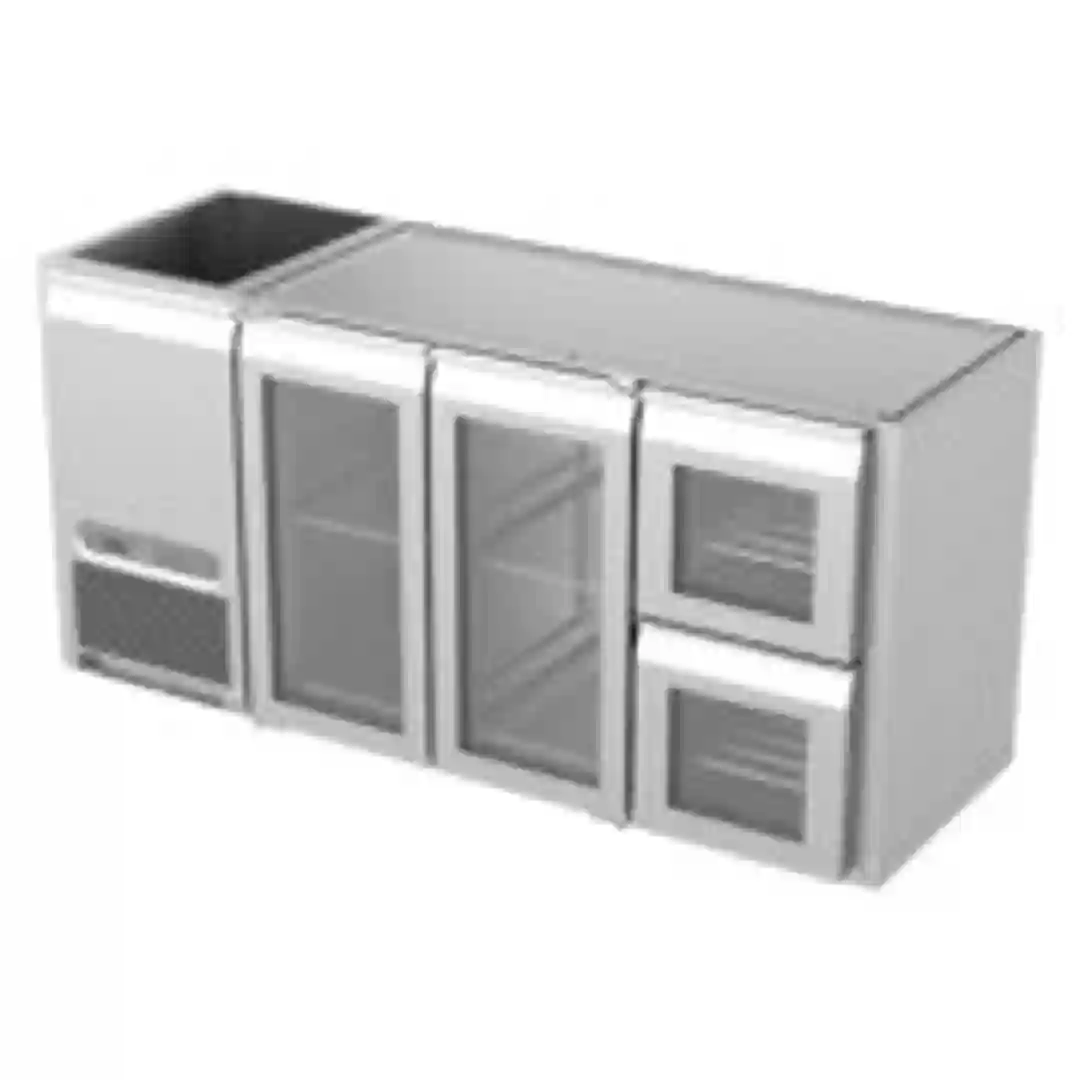 Køledisk 2 døre, 2 skuffer Bar