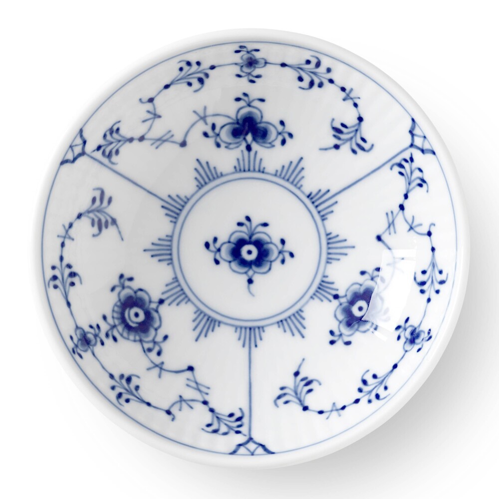 Skål Musselmalet Riflet