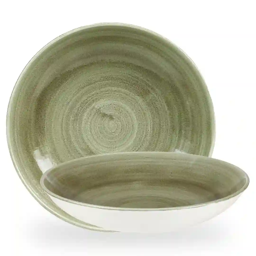 Tallerken Dyb Stonecast Patina