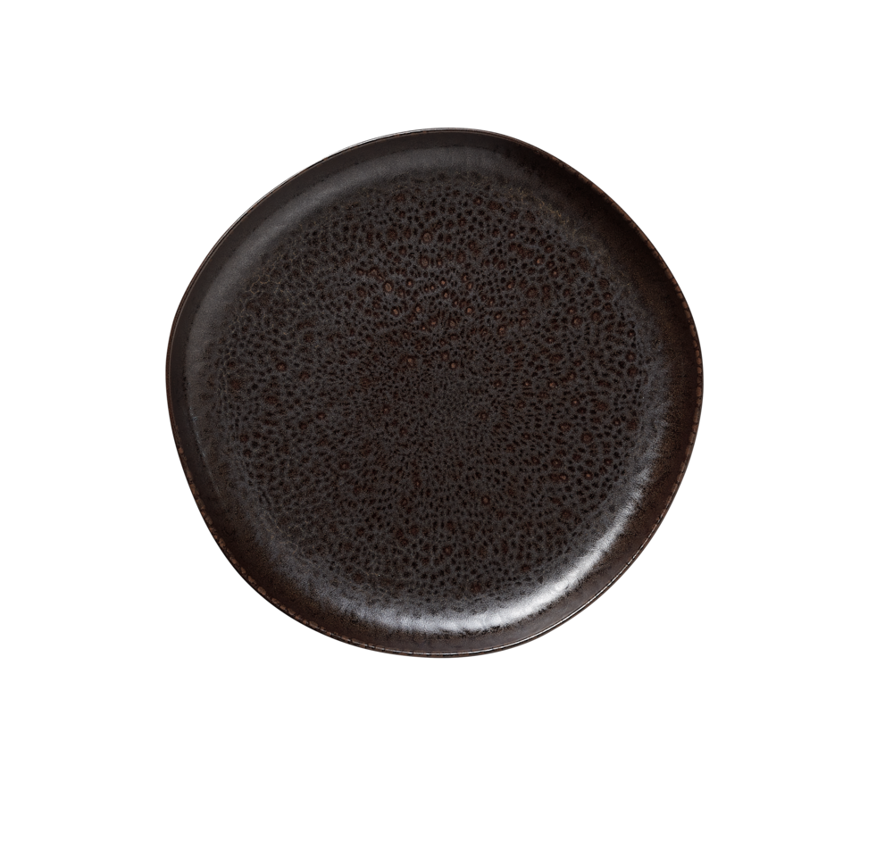 Tallerken Metallic Brown