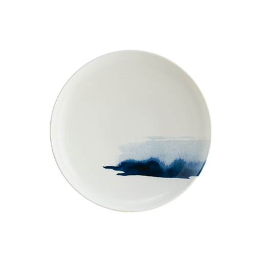 Tallerken Halvdyb Blue Wave