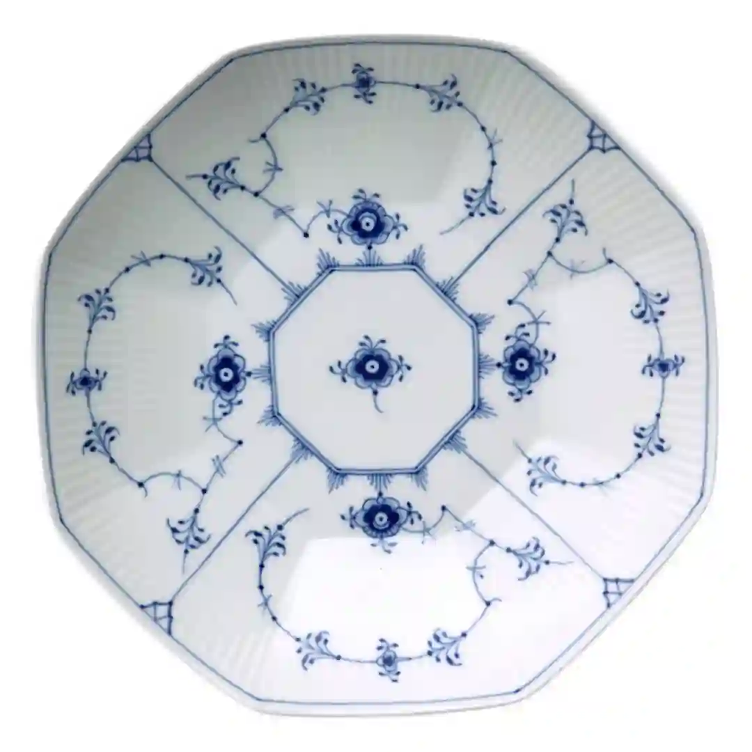 Skål Musselmalet Riflet