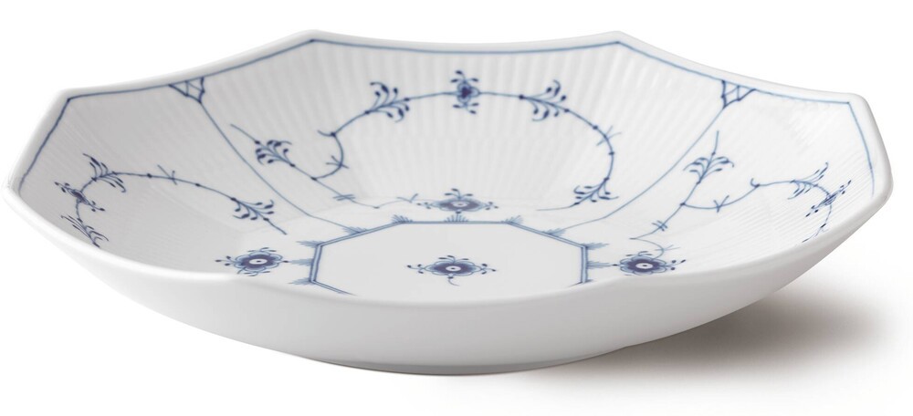 Skål Musselmalet Riflet