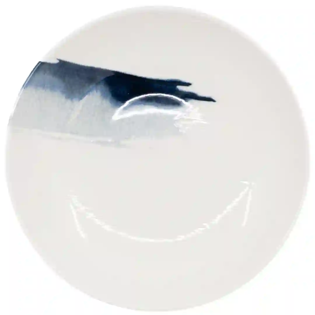 Tallerken Halvdyb Blue Wave