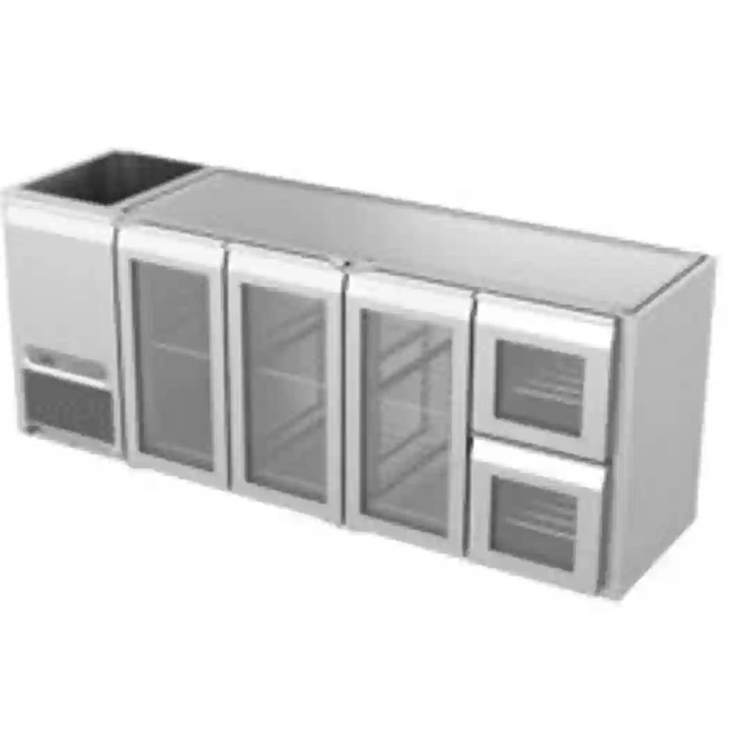 Køledisk 2 skuffer, 3 døre Bar