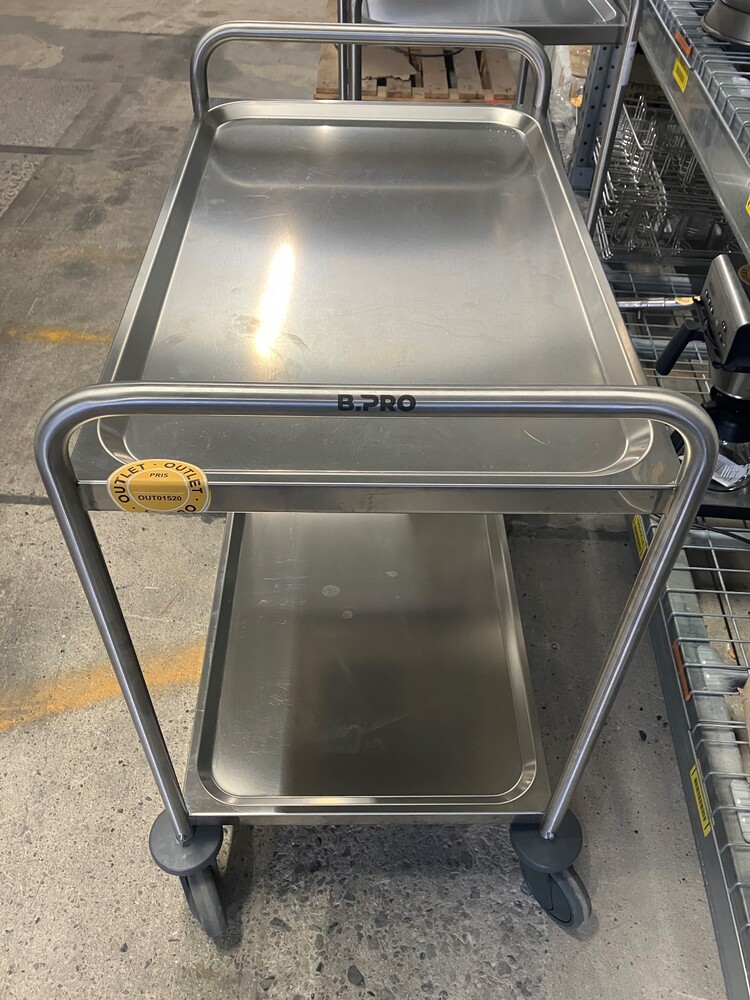 Kørebord 2 hylder Blanco