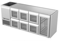 Køledisk 1 dør, 6 skuffer Bar