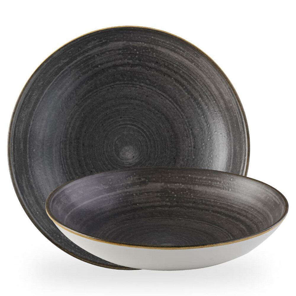 Tallerken Dyb Stonecast Raw