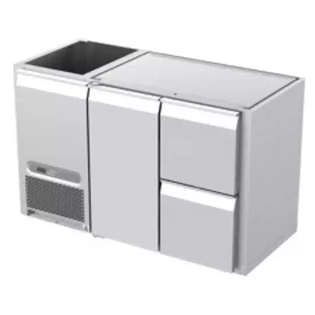 Køledisk 1 dør, 2 skuffer Bar