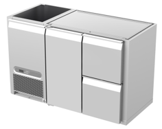 Køledisk 1 dør, 2 skuffer Bar