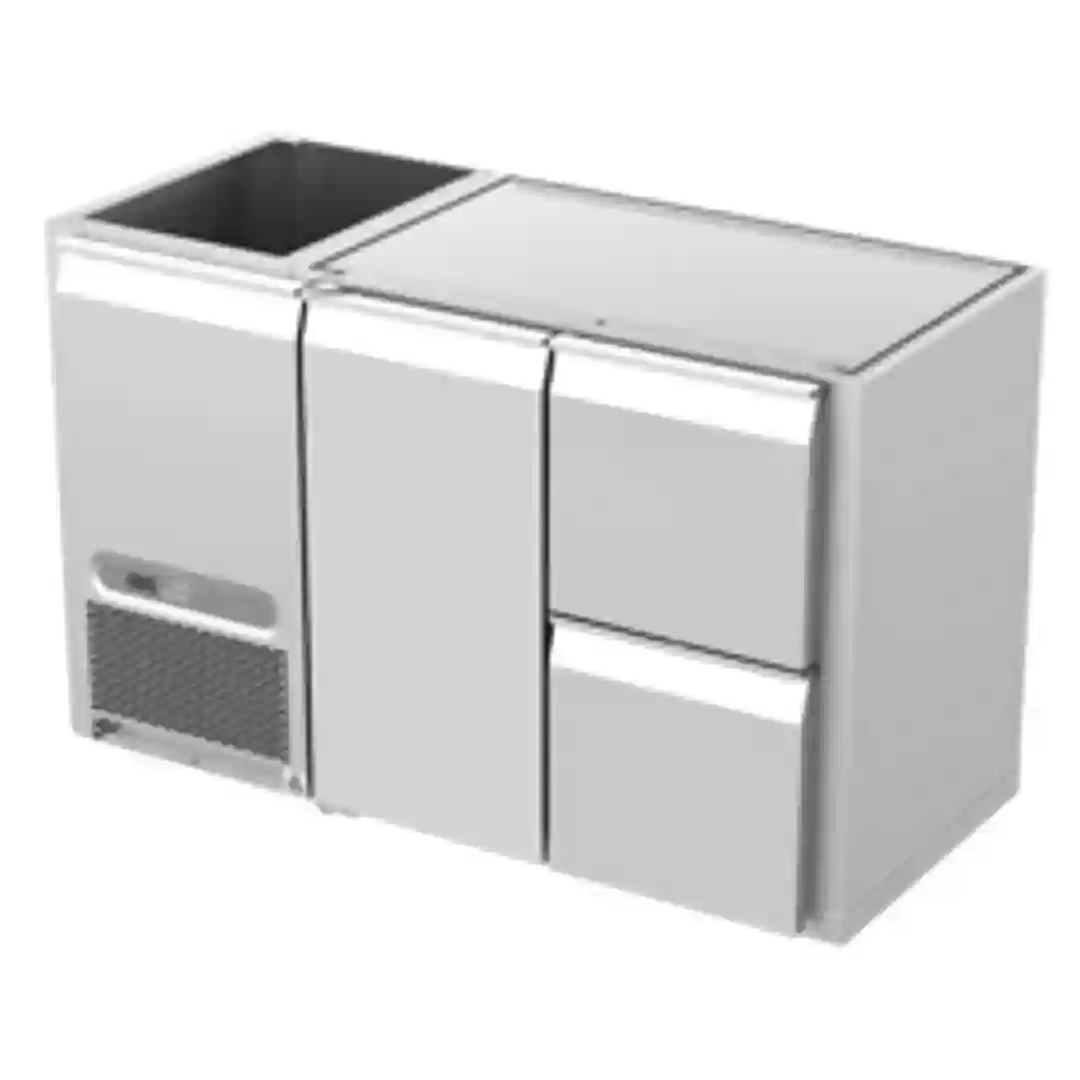 Køledisk 1 dør, 2 skuffer Bar