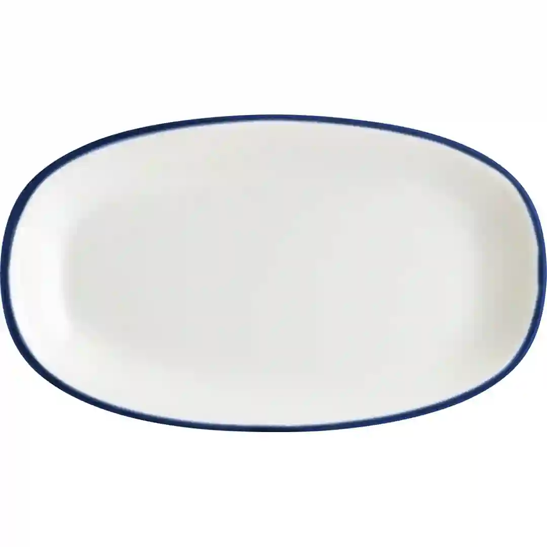 Tallerken Oval Linea Blue