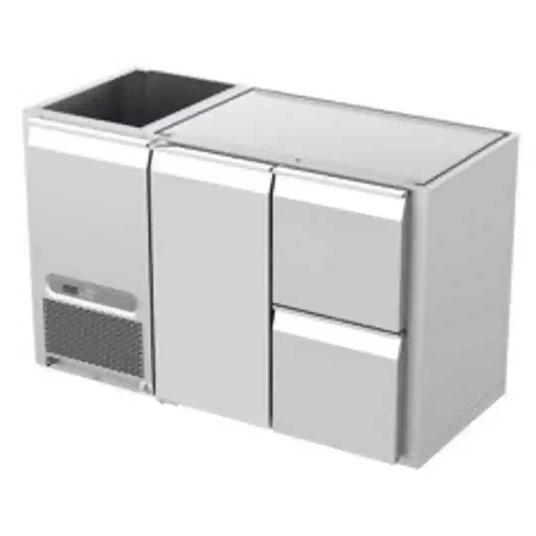 Køledisk 1 dør, 2 skuffer Bar