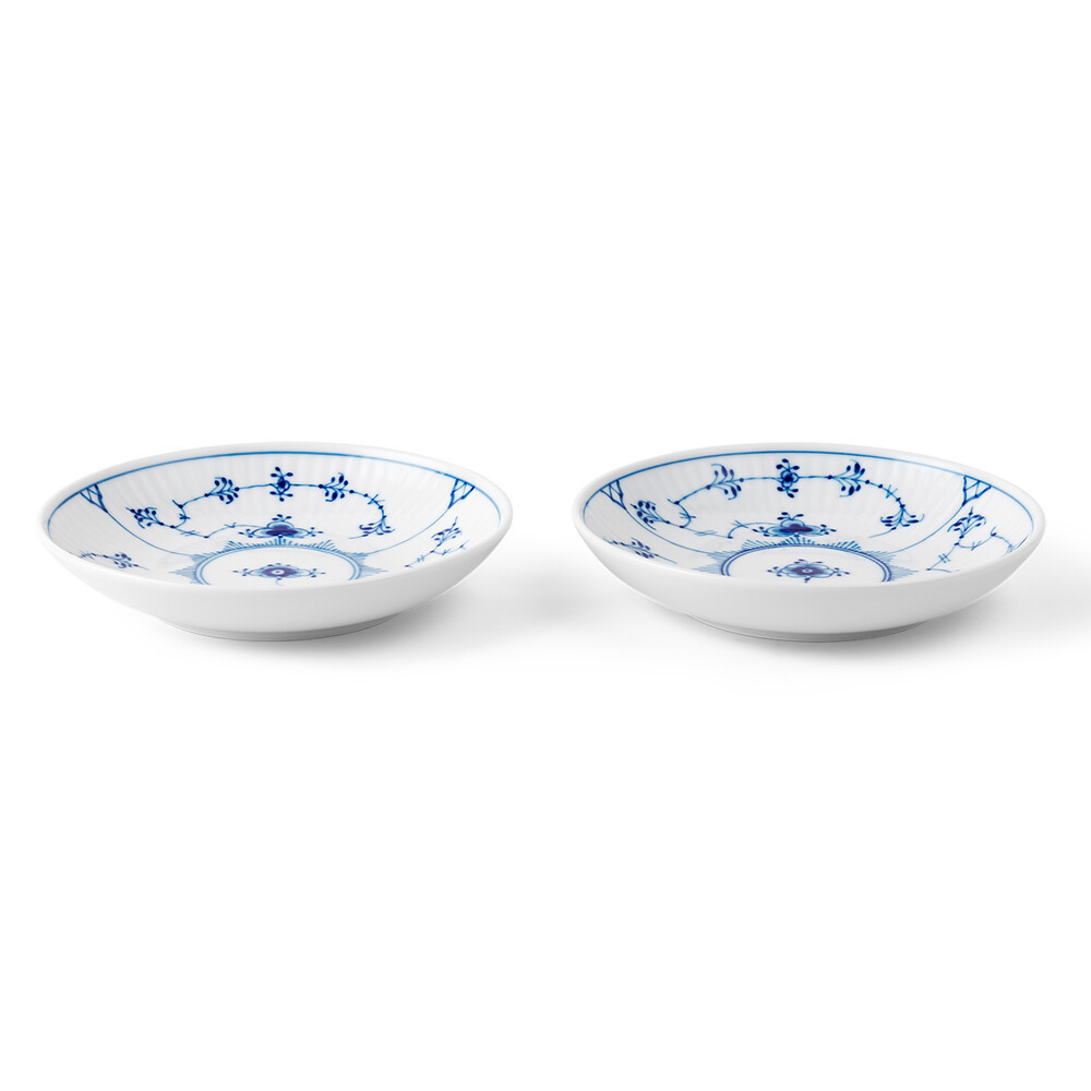 Skål 2-pak Musselmalet Riflet