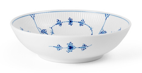 Skål Musselmalet Riflet