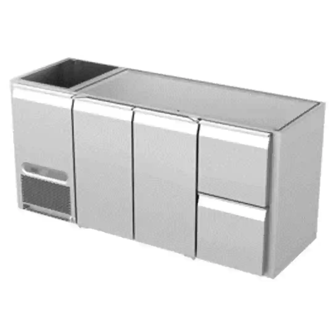 Køledisk 2 døre, 2 skuffer Bar