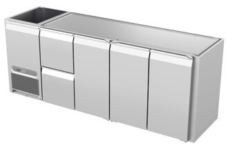 Køledisk 2 skuffer, 3 døre Bar