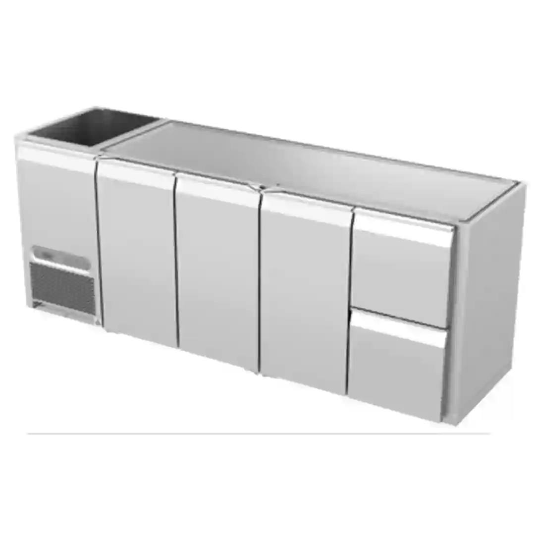 Køledisk 2 skuffer, 3 døre Bar