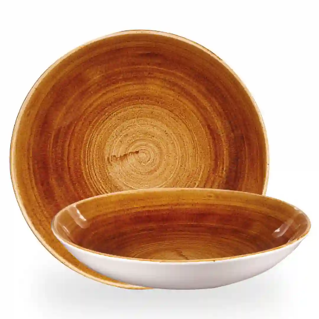 Tallerken Dyb Stonecast Patina