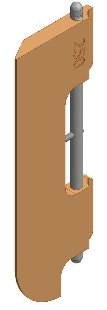 Skraberblad 300L lodret 