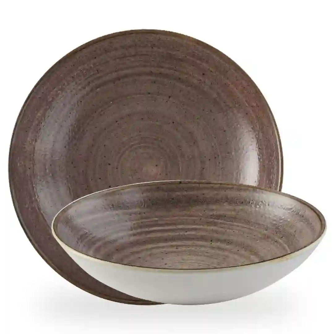 Tallerken Dyb Stonecast Raw