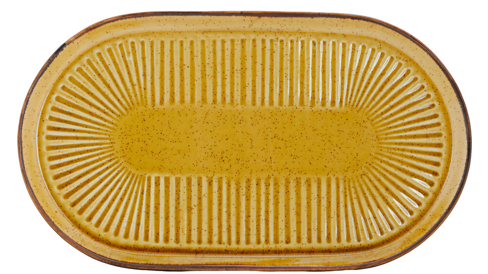 Tallerken Flad Solas Mustard