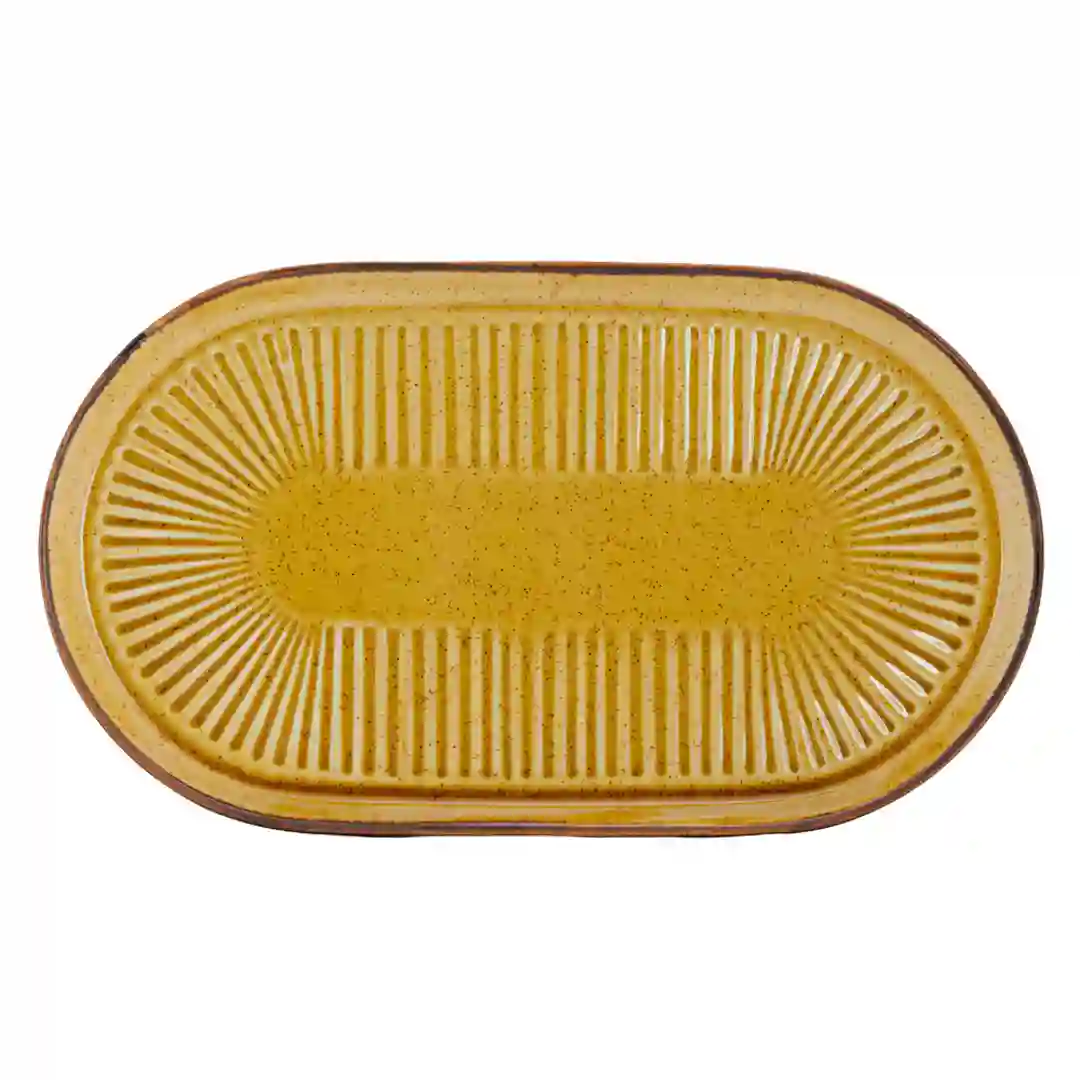 Tallerken Flad Solas Mustard