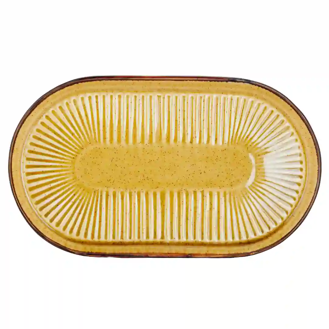 Tallerken Flad Solas Mustard