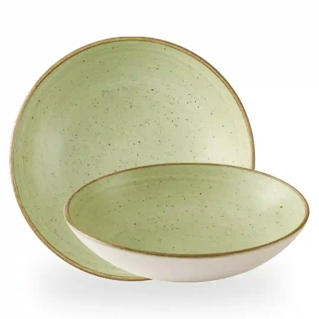 Tallerken Dyb Stonecast Raw