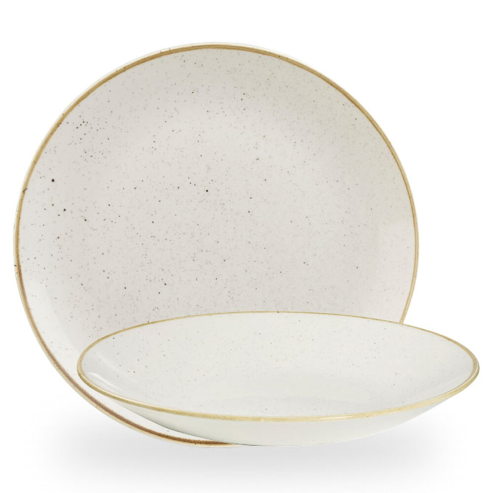 Tallerken Halvdyb Stonecast