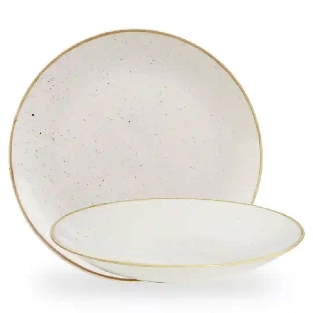 Tallerken Halvdyb Stonecast