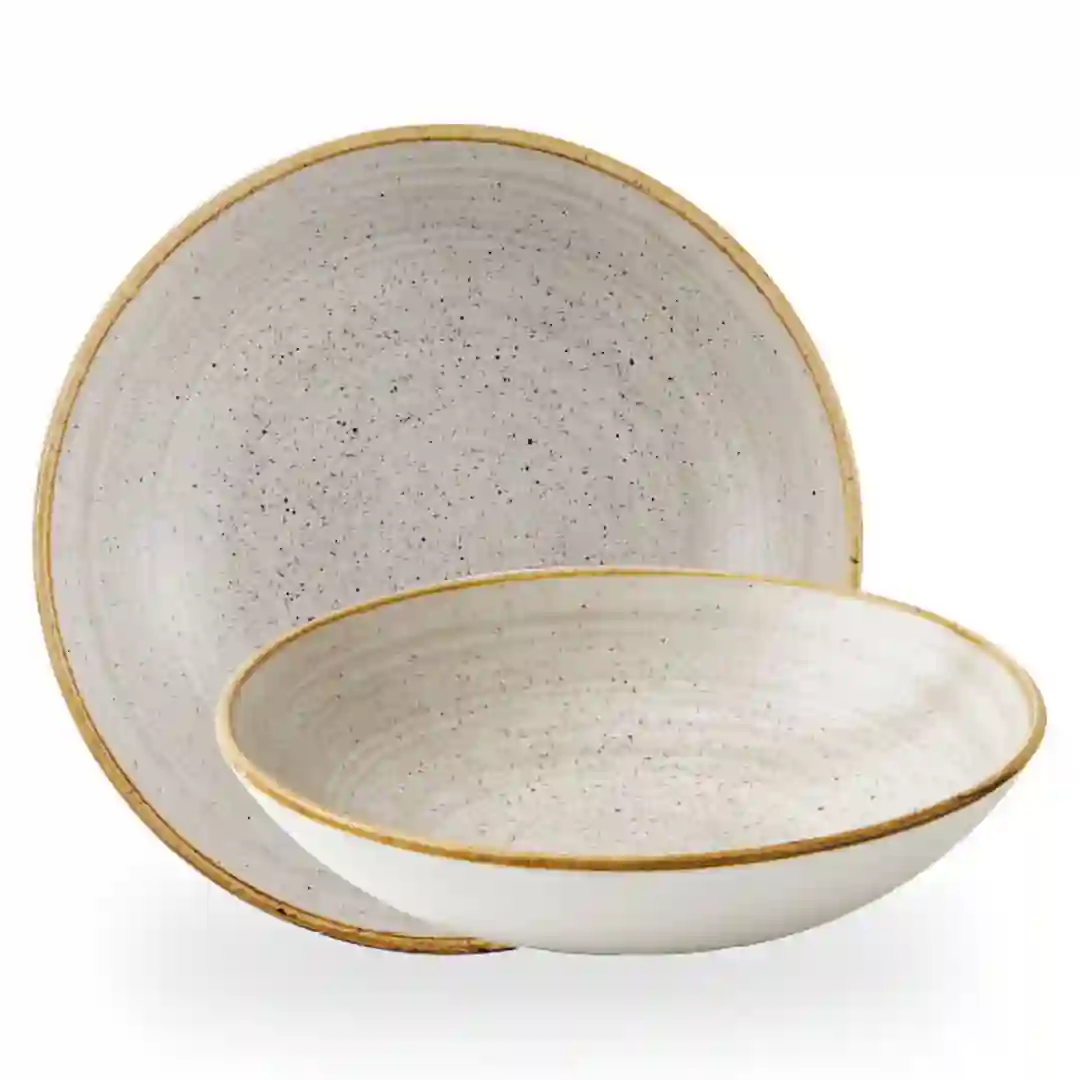 Tallerken Dyb Stonecast Raw