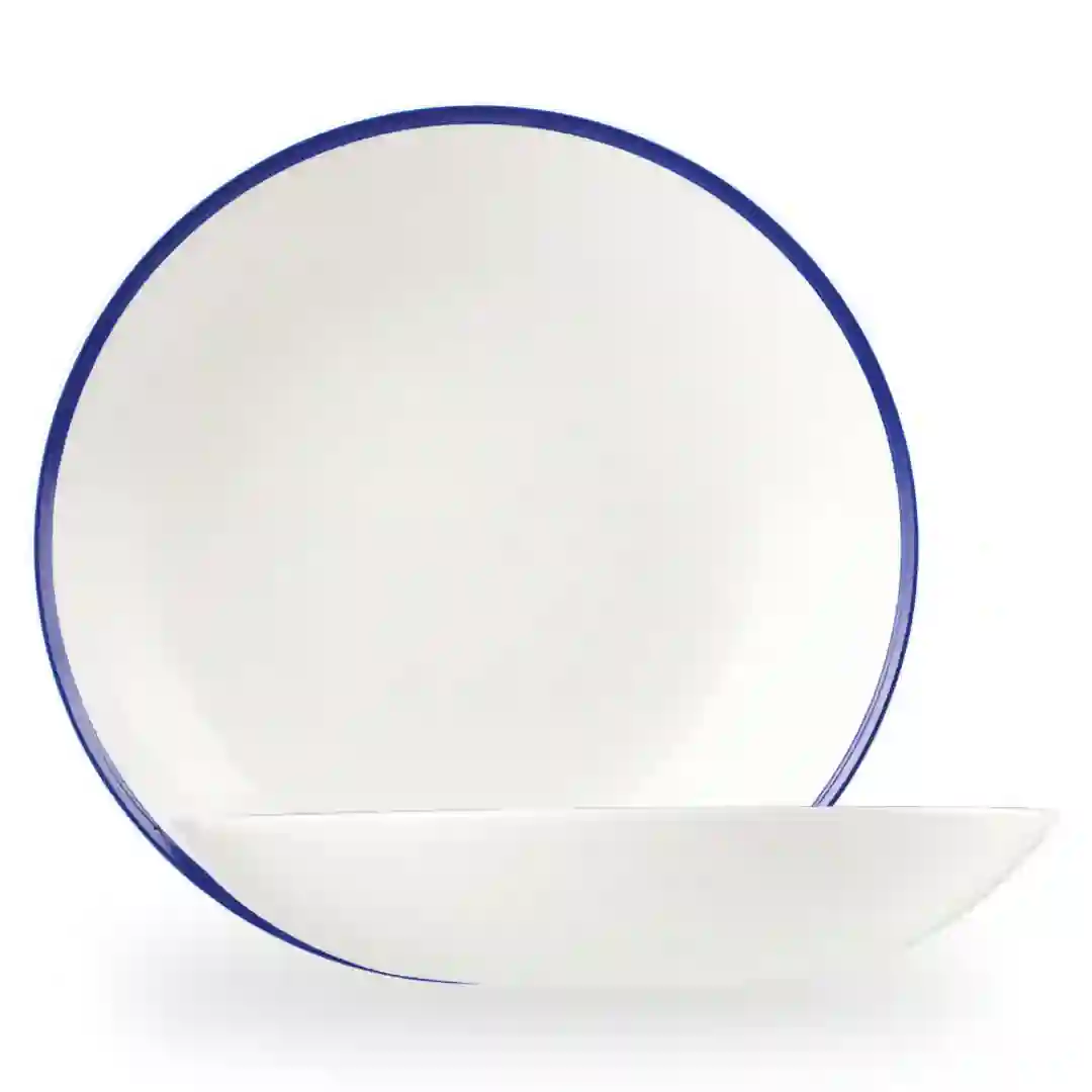 Tallerken Dyb Retro Blue