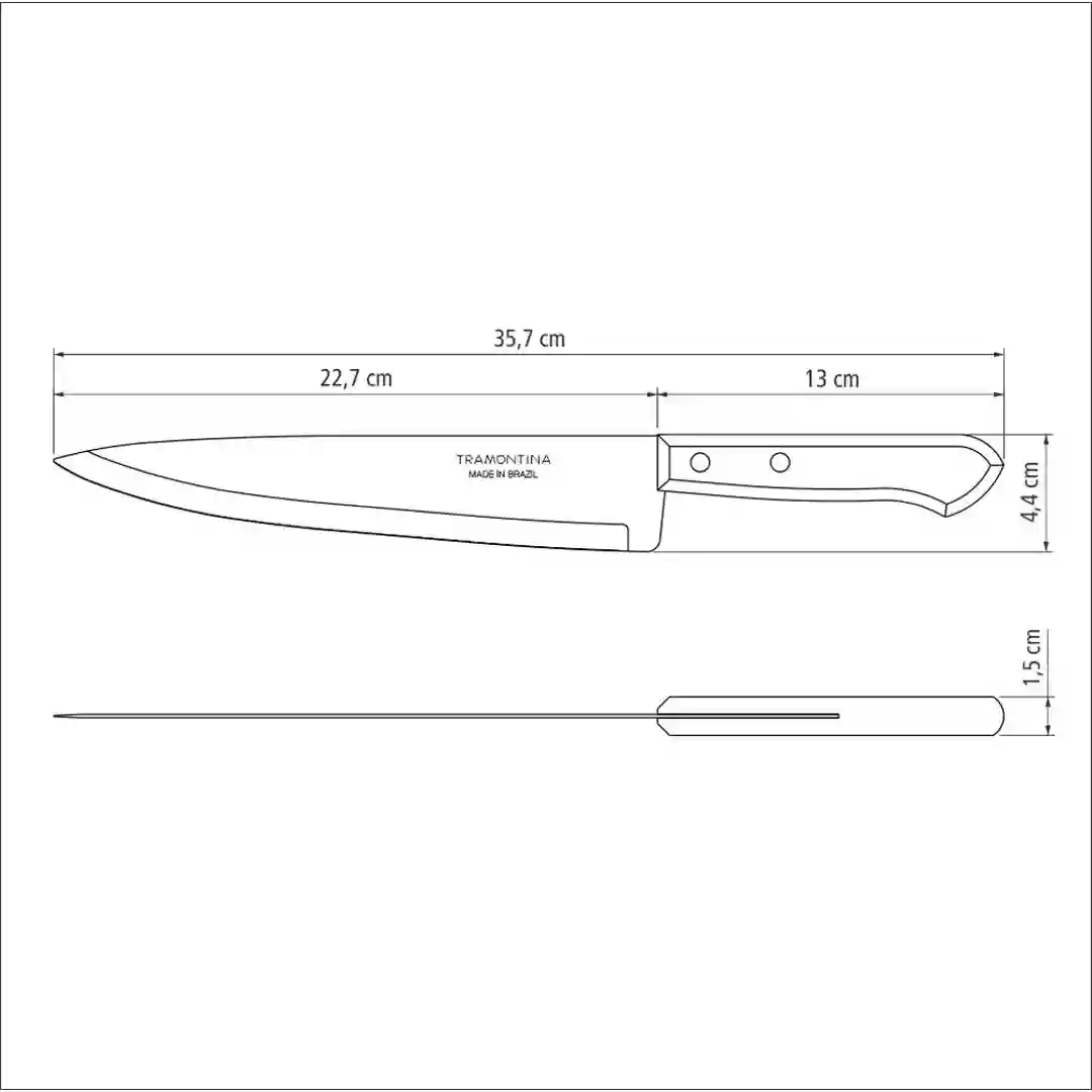 Kokkekniv m/træskaft