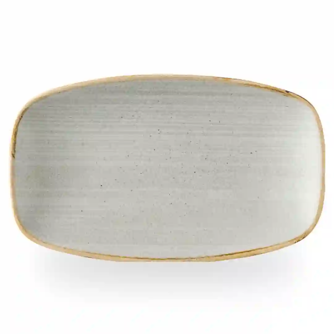 Tallerken Aflang Stonecast Raw