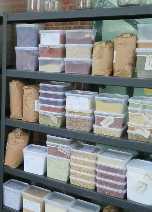 Opbevaringsbøtter og glas